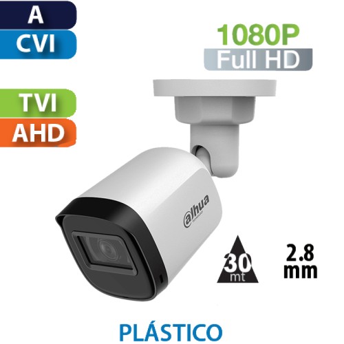      Cámara tipo bala IR 1080P 2MP Dahua (HAC-B1A21N-U)